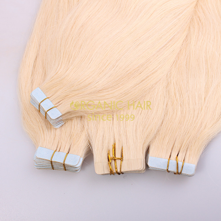  Blonde tape hair extensions 